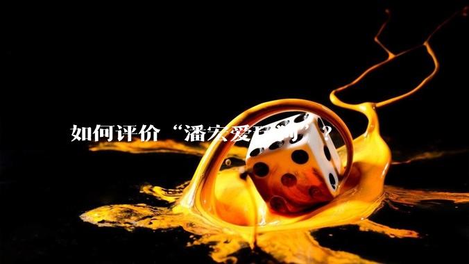 如何评价“潘宏爱玩狗”？